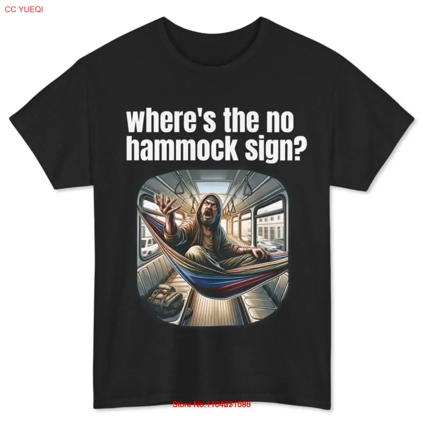 Where's the no hammock sign funny shirt, meme T Shirt, y2k boho Mens Shirt