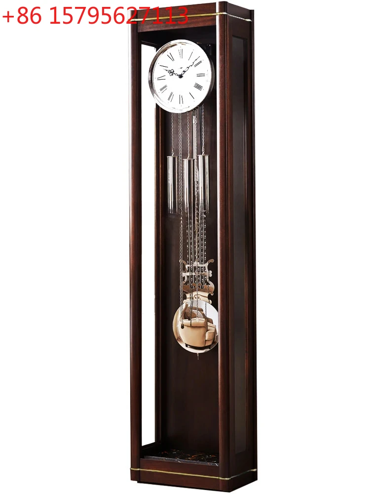 

Modern Minimalist Floor Chinese Retro Large Pendulum Clock Living Room New Chinese Mechanical Standing Grandfather Clock