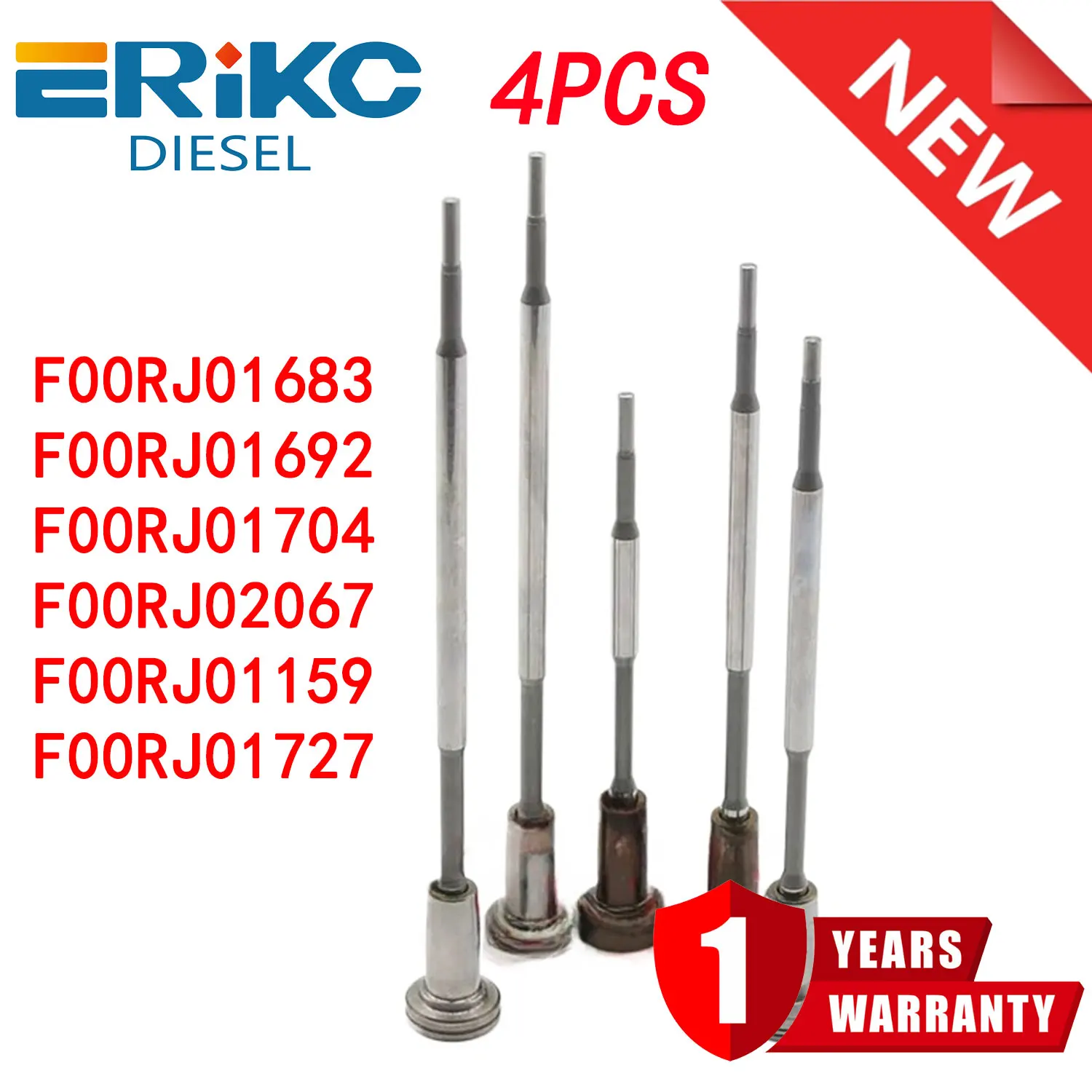 4PC F00RJ01683 F00RJ01692 F00RJ01704 Diesel Common Rail Injector Control Valve F00RJ02067 F00RJ01159 F00RJ01727 for Bosch