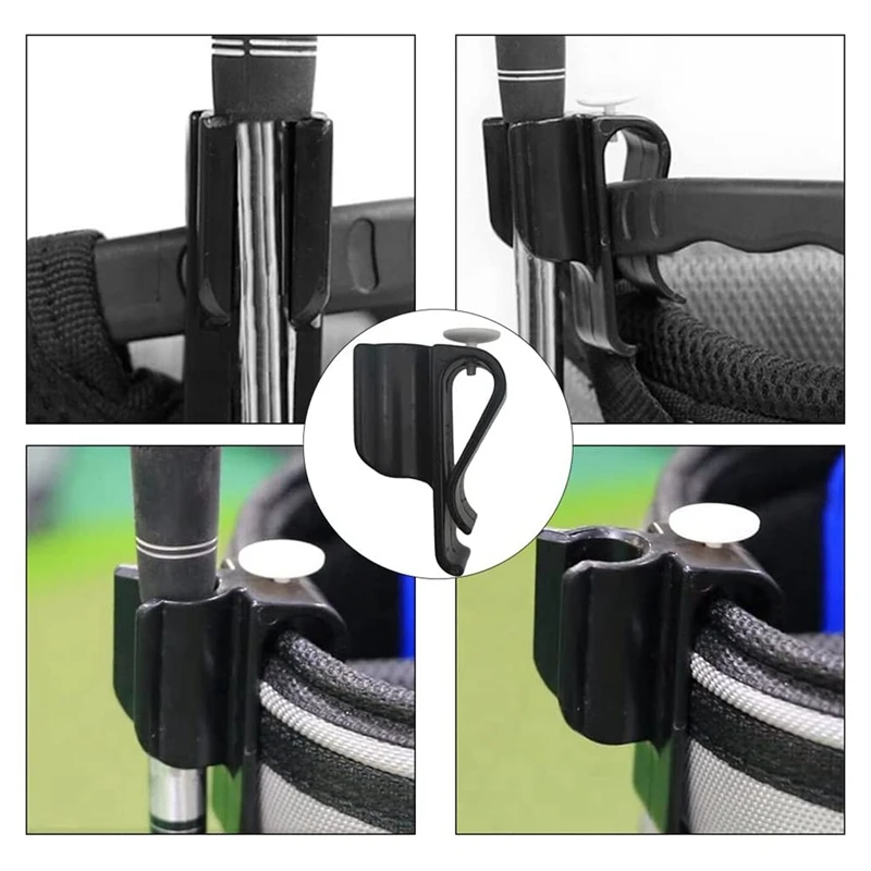 20Pcs Golf Club Storage Clip Plastic Golf Putter Clip Organizer Ball Protect Clubs Golf Accessories For Golfers Black