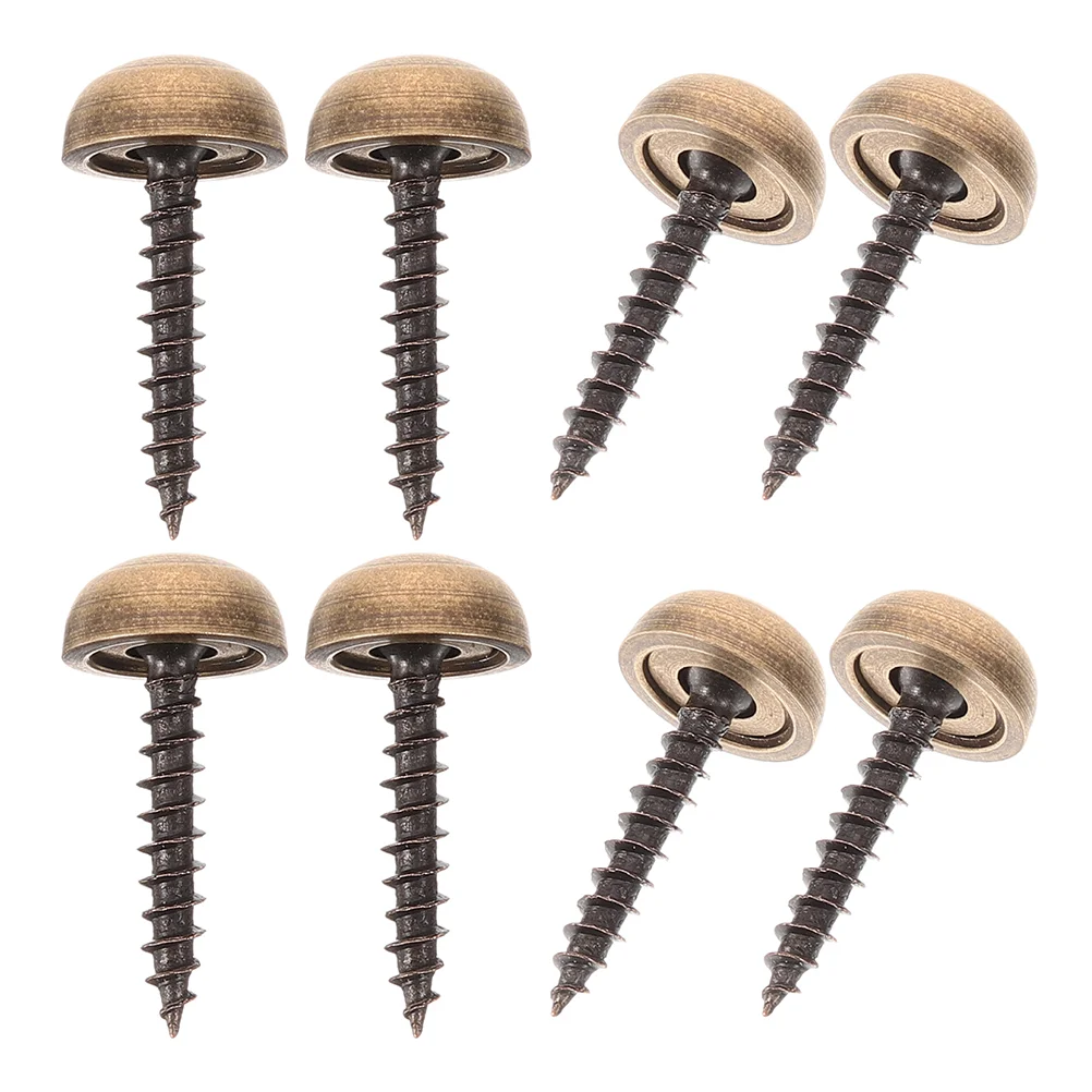 8 Pcs Self-tapping Screws Nail Decorations Brass Decorative Nails Caps Fastener Covers with