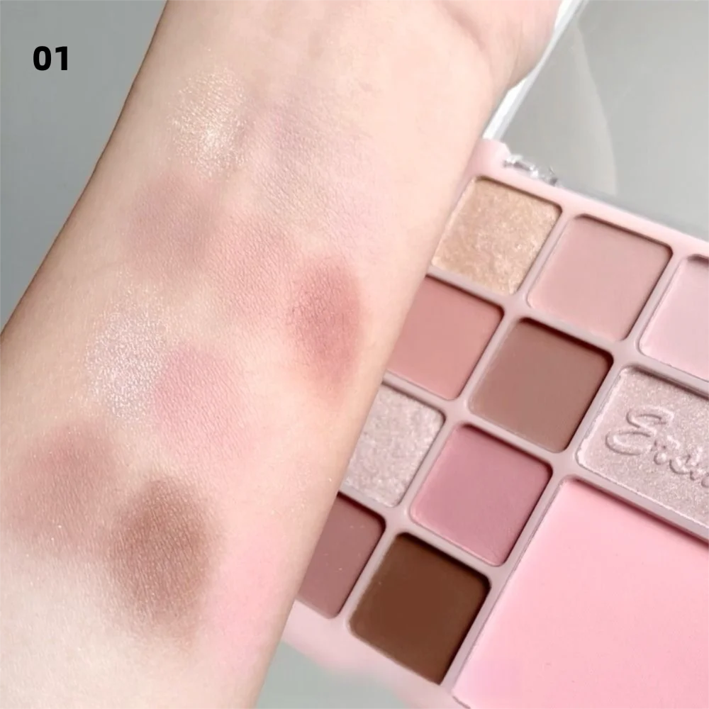 Nowa Paleta Cieni do Powiek 16 Kolorów Nude Blendable Matte Paleta Cieni do Powiek Narzędzie do Makijażu Oczu Długotrwałe Cienie do Powiek z Brokatem dla Dziewczyn