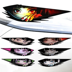 1Pair Anime Eyes JDM Style Motorcycle Stickers Waterproof for Motorbike Fuel Tank Electric Scooter Body Universal Vinyl Decals