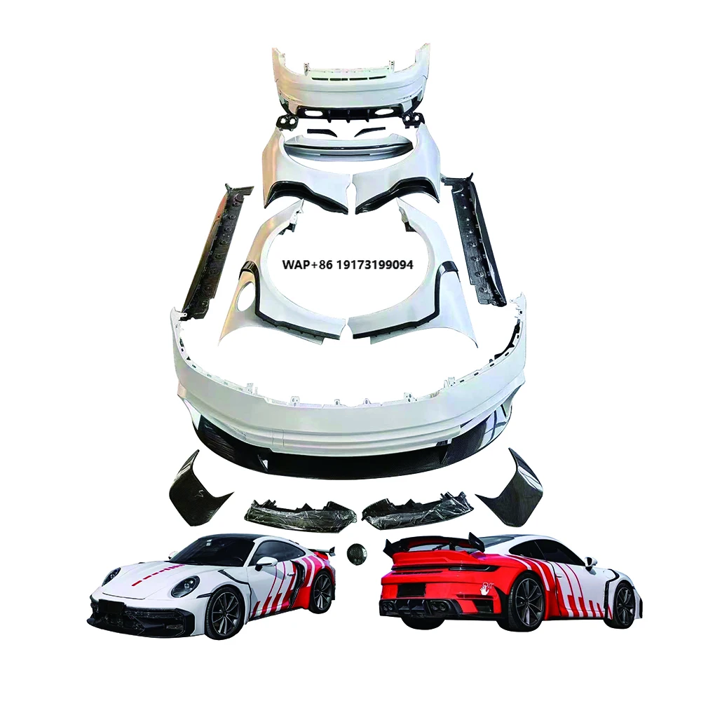 

911 992 Carrera Upgrade Bra-Bus 900 Rocket R Style Full Body Parts Half Carbon Dry Carbon Bodykit for 911 992 Body Kit