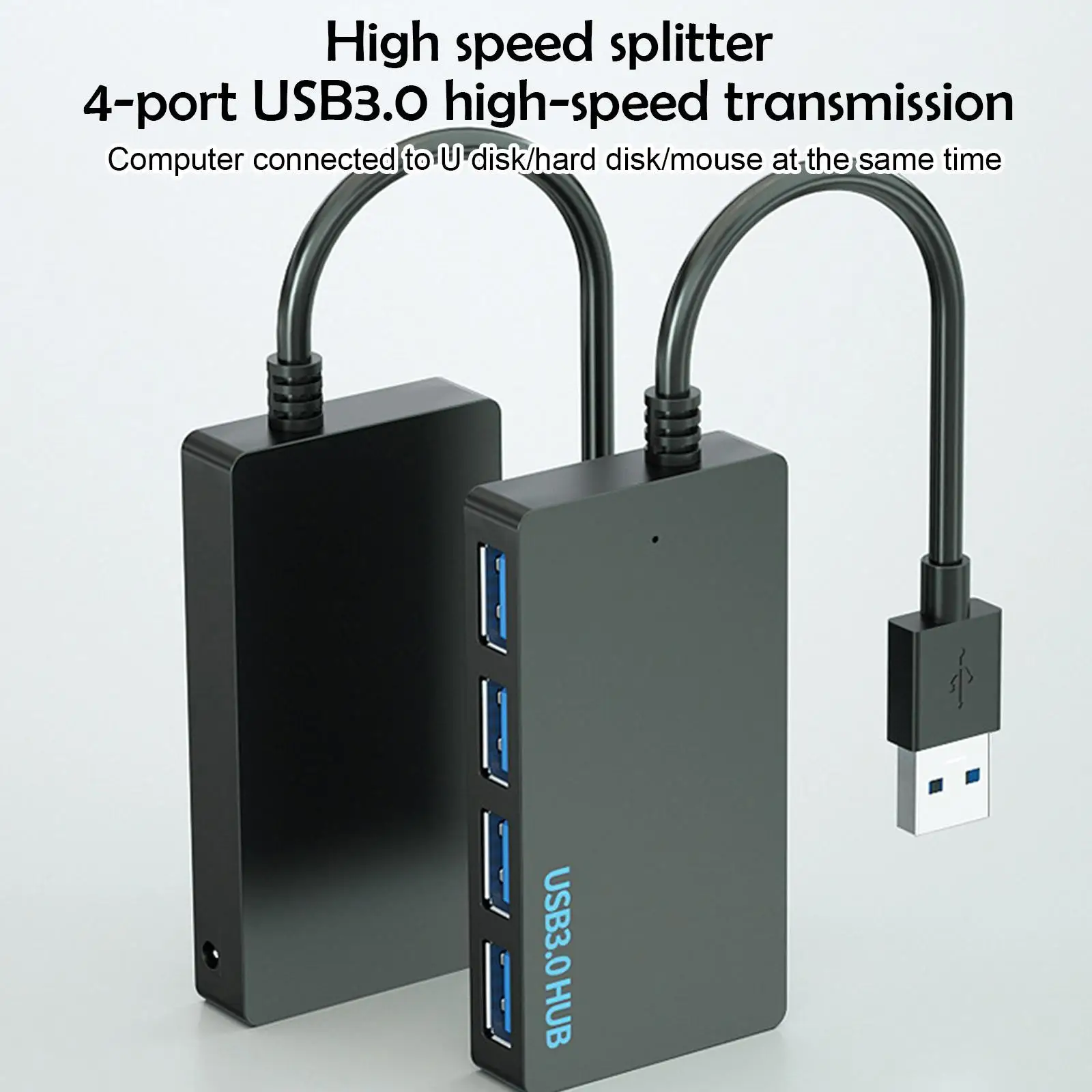 USB 3.0 Hub High Speed 4 Ports HUB Adapter Ultra-thin Computer Docking Station USB Adapter Computer Accessories