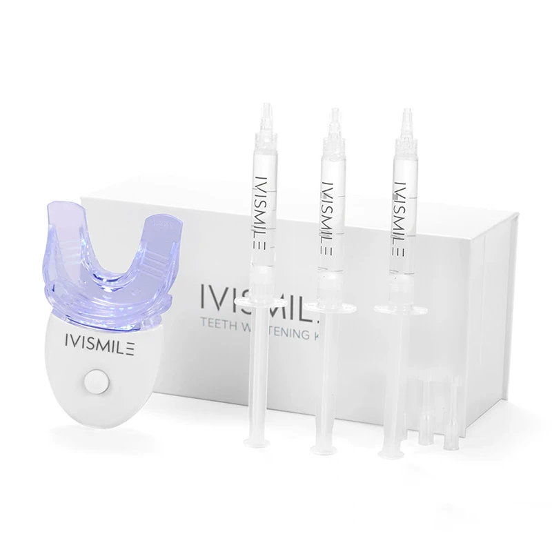 New 5 LED Teeth Whitening Kit Professional Peroxide 35%CP Dental Mint Flavor Gel Bleaching No Acidity Safety Stone Teeth Oral