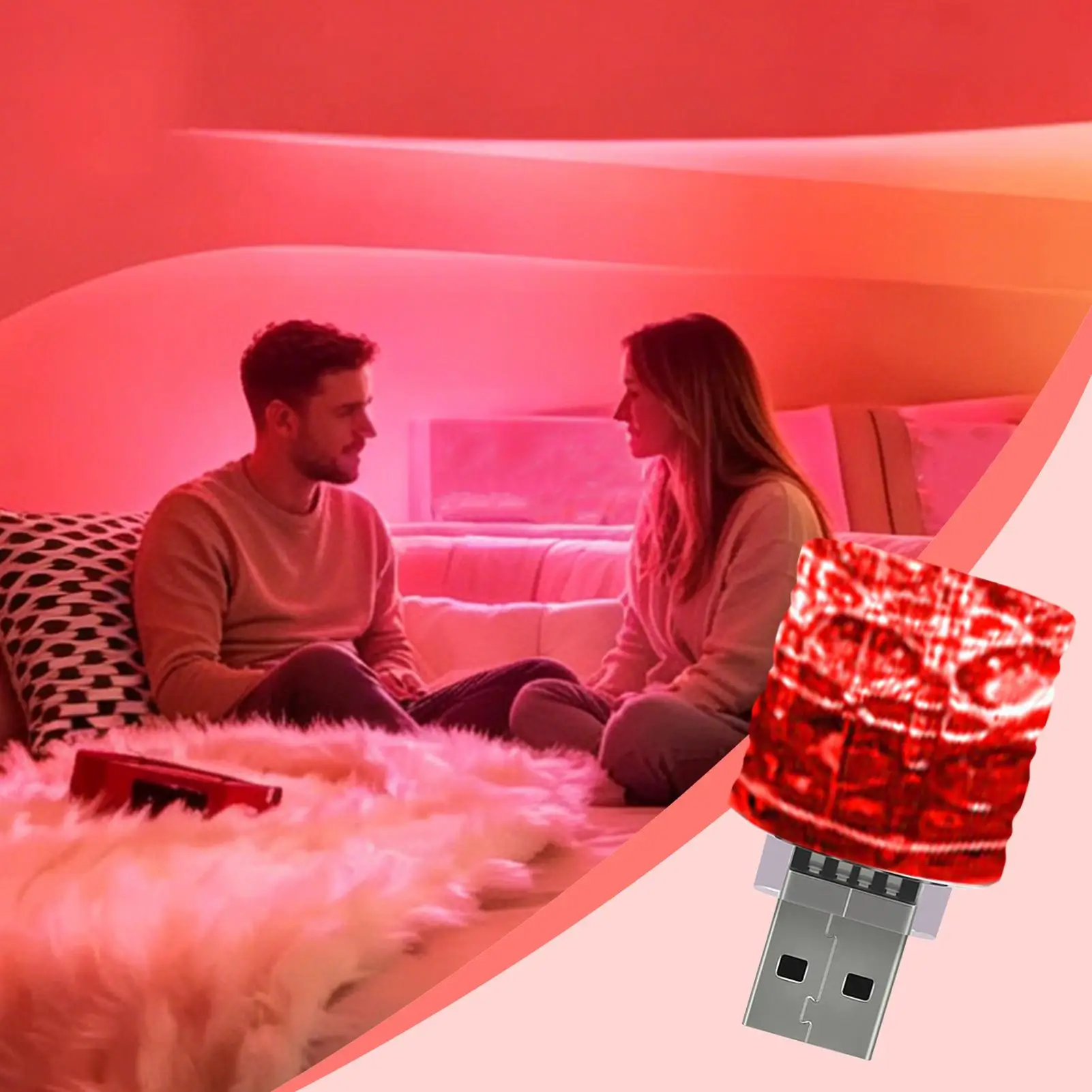 Car LED Lights Interior Wireless 8-Color Touch Control Lamp Car LED Night Lights Interior Plug In For Automotive Truck SUV RV