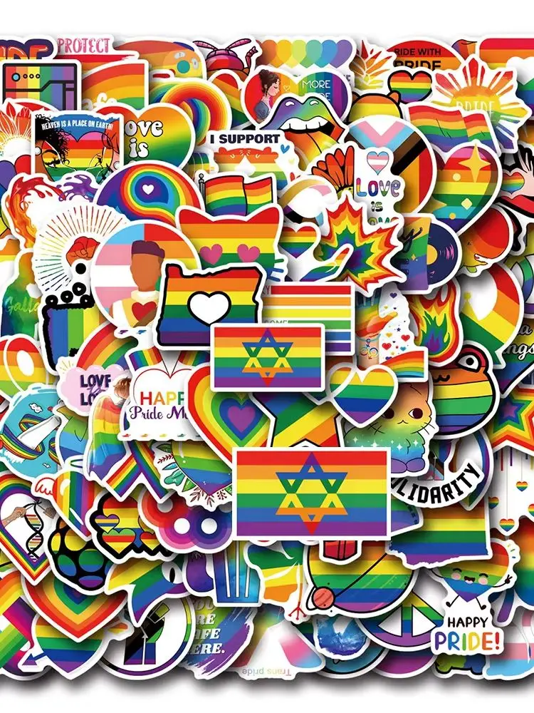 AliExpress Rspctou 10/30/50/110pcs Cartoon Rainbow Pride Parade Stickers Cool Graffiti Decals DIY Scrapbook Guitar Luggage Bike Decoration Sticker