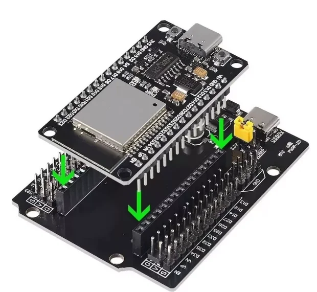 USB Type-C ESP32 Development Board with CH340C Chip, Ultra-Low Power Dual-Core, Built-in WiFi & Bluetooth + Matching Expansion B
