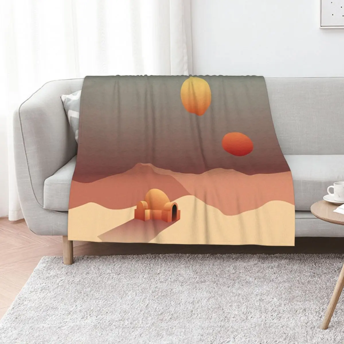 

Tatooine View Throw Blanket Flannel Fabric Designers For Sofa Thin Beautifuls Blankets