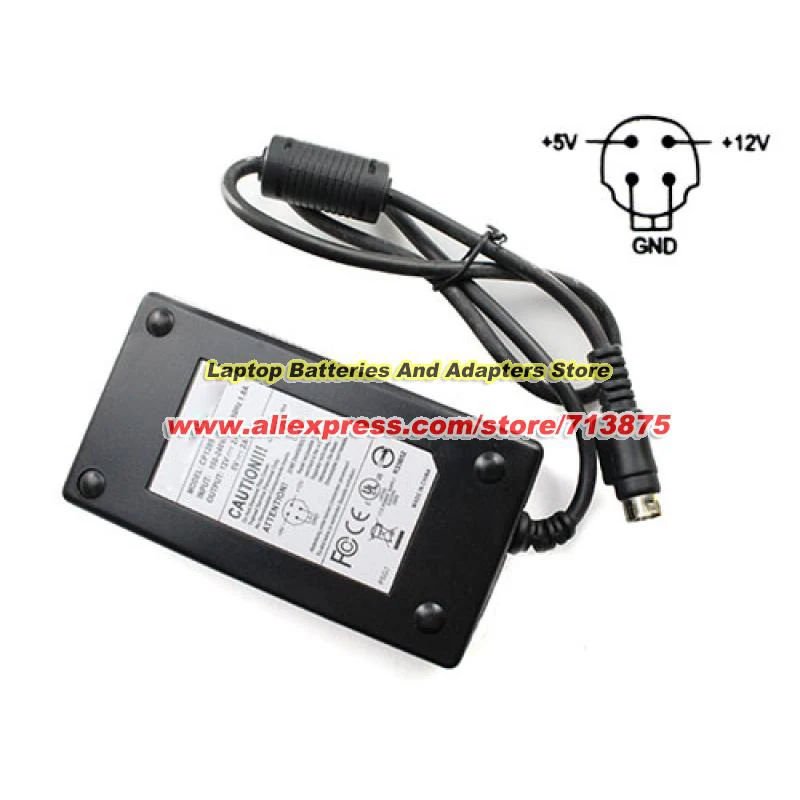 Genuine CP1205 AC Adapter 12V 2A 5V 2A for LACIE 301033U EXTERNAL HARD DRIVE EXTERNAL HARD DISK SDE5170BC Round with 4Pin
