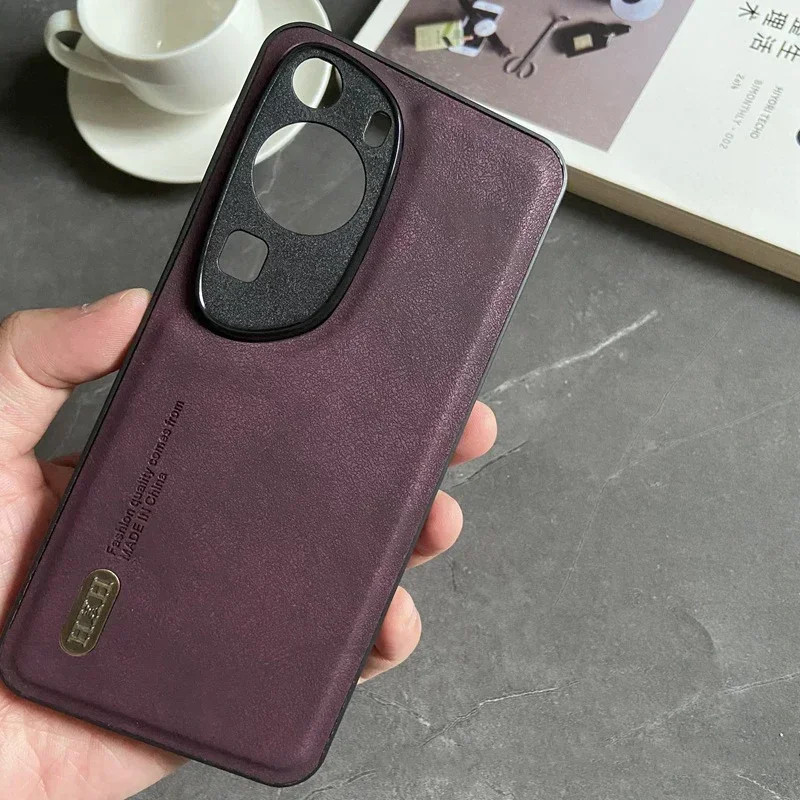 Magnetic for Huawei Mate 60 50 Pro P60 Art P50 P40 P30 Nova 12 11i Case Leather Matte Soft Full Camera Protect Cover Shell Funda