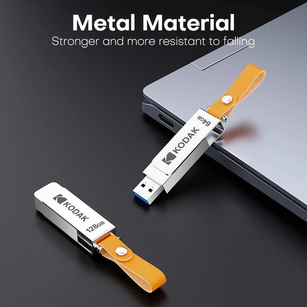 KODAK USB 3.1 Металлический USB-накопитель 64 ГБ 128 ГБ 256 ГБ Творческая личность Автомобильный музыкальный подарок Высокоскоростной USB-накопитель
