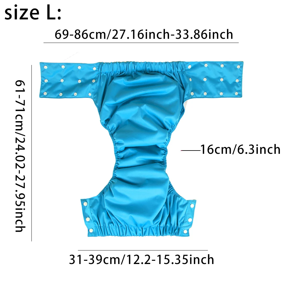 1PC Waterproof Adult Diapers Patients Elderly Reusable Breathable Cloth Diaper Men Women Adjustable Size Incontinence Pants New