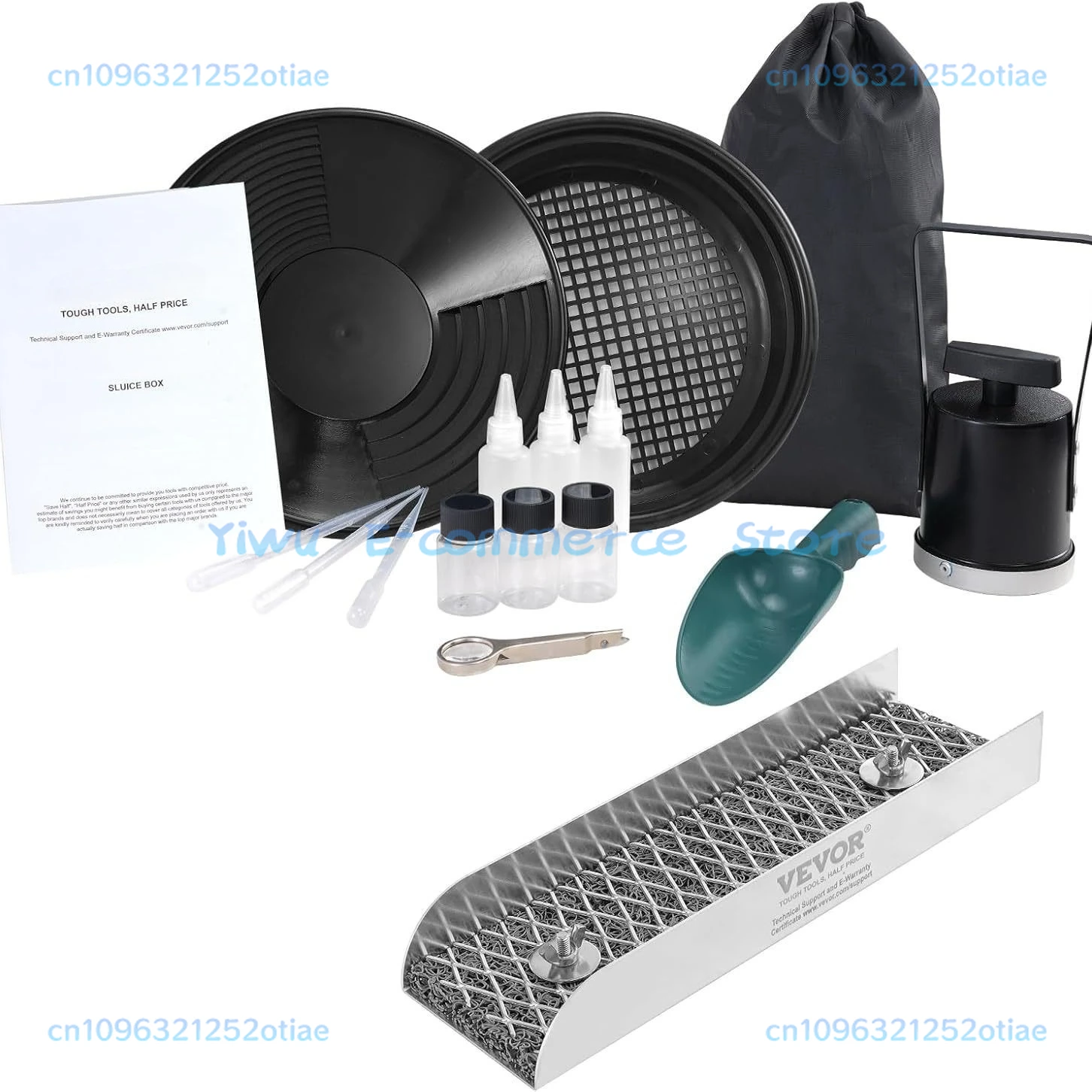 ミニスライスボックス金選別キット、12個のアルミニウム製金採掘装置