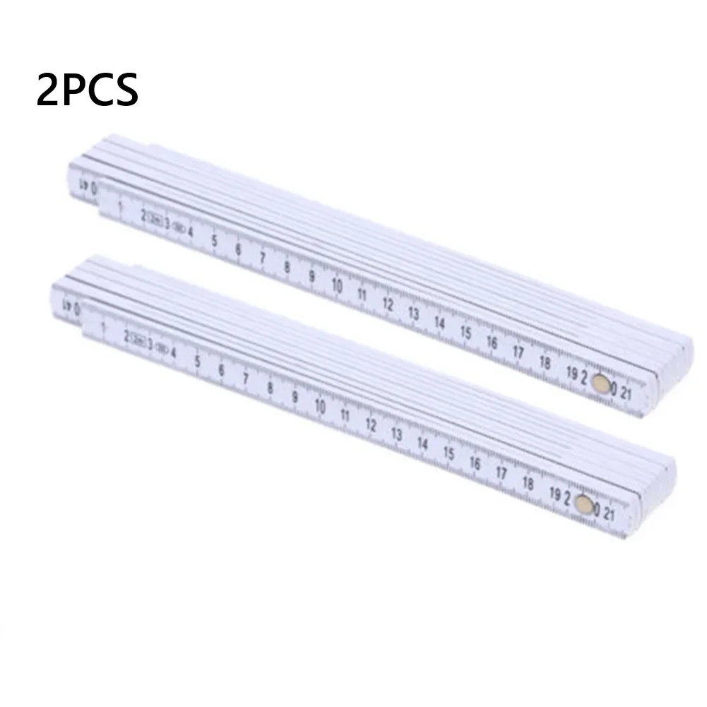 2PCS 2M Slide Ten-Parts Fold Up Folding Ruler Measuring Tool For Carpenter With Folding Locking Mechanism For Carpenters DIY