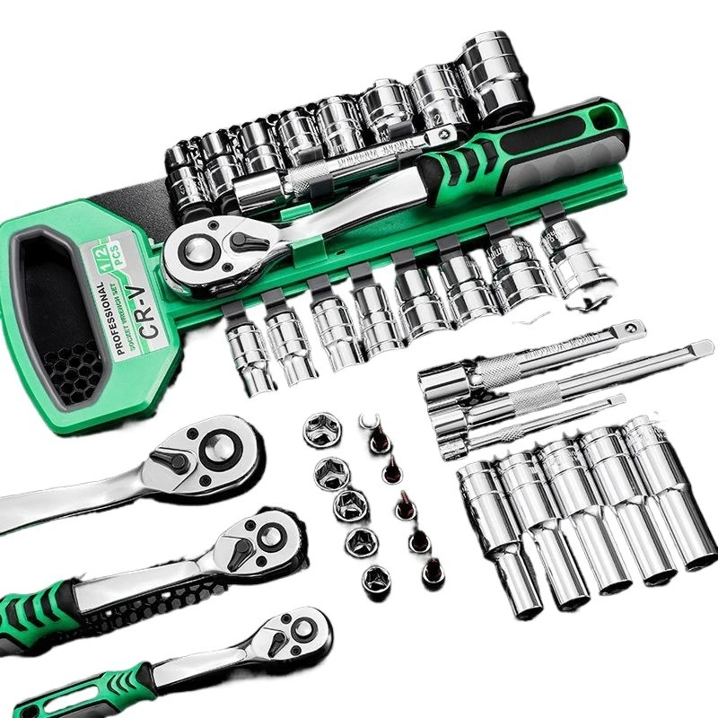 

Ratchet Socket Wrench Set Drive Socket Set With Way Quick Released Ratchet Handle And Extension Bar