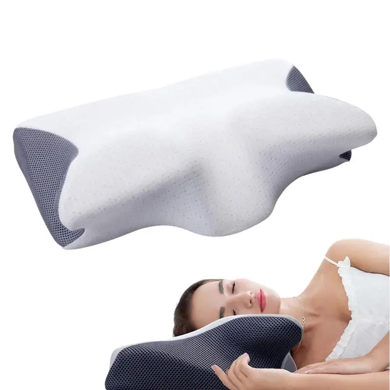 

Home Butterfly Sleep Memory Pillow Orthotic Pillow Slow Rebound Soft ZeroPressure Butterfly Neck Relaxer for Sleeping Cervical