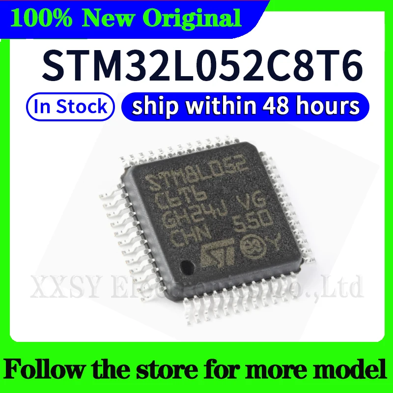 

STM32L052C8T6 In stock 48 hours ship