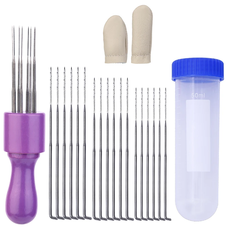 

Fenrry 22Pcs Needle Felting Kit DIY Craft Felt Needles Tools Wool Felting Needle Starters Kit with Needle Bottle Finger Protect