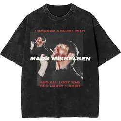 Summer Mads Mikkelsen T Shirt Apparel Men Women Washed Tees Harajuku T-shirts