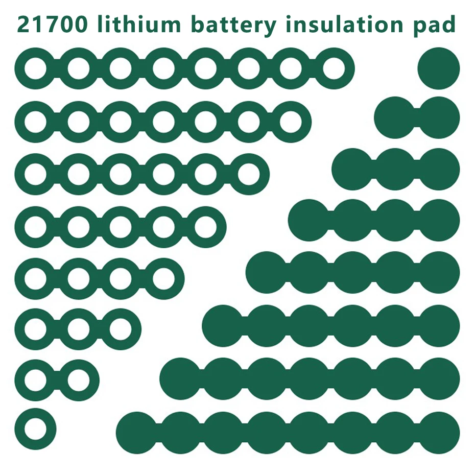 100pcs/lot 21700 lithium battery highland barley paper insulation pad positive pole hollow negative pole solid insulation sheet