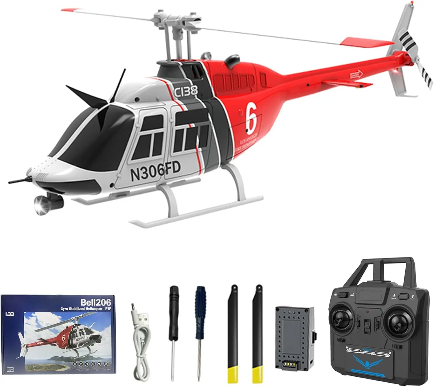 

Upgrade C138 RC Helicopter 1:33 Simulation Airplane 6 Axis Gyro Altitude Hold Remote Control Helicopter Plane Toys for Adult Kid