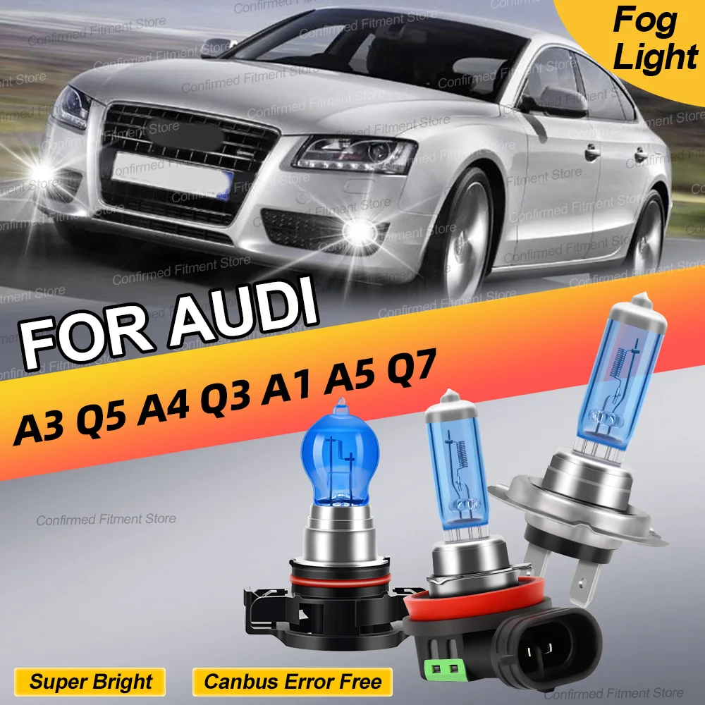 

200W H7 H11 H8 Halogen Lamp Canbus Error Free Car Front Fog Light 6000K Super Bright Lights Bulb For Audi A3 Q5 A4 Q3 A1 A5 Q7