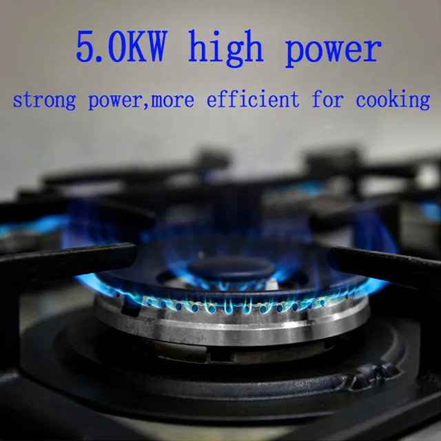 Fornitori di fabbrica OEM/ODM Fornelli a gas Piano cottura a gas integrato Vetro temperato 4 fuochi Elettrodomestico da cucina Stufa a gas