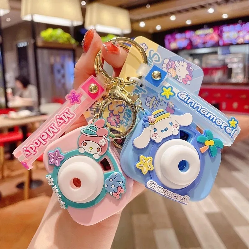 

HelloKitty Projection Luminous Camera Keychain Cute Originality Projection Schoolbag Pendant Fashion Delicate Unique Key Chain