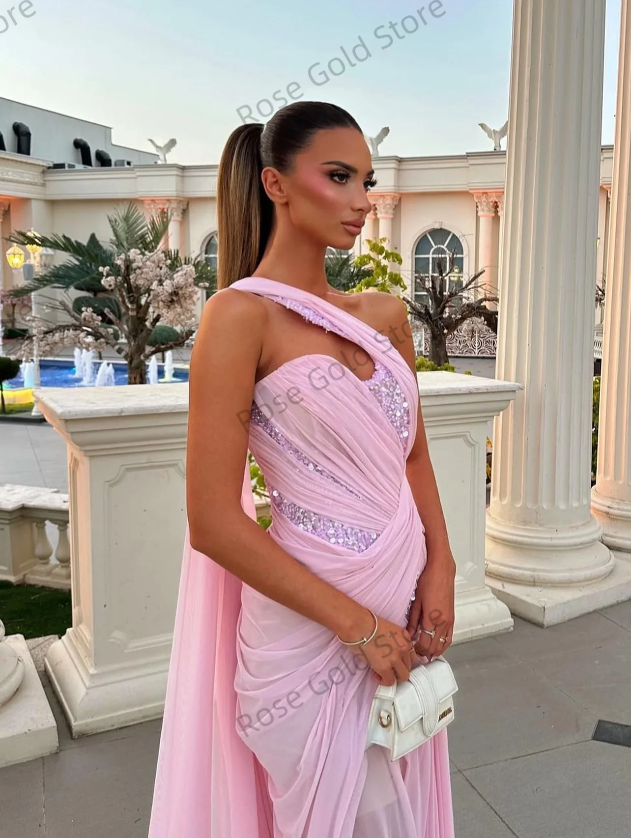 Seksowne Różowe Sukienki Wiecz – Formal Gala Wear Women recenzja i cena