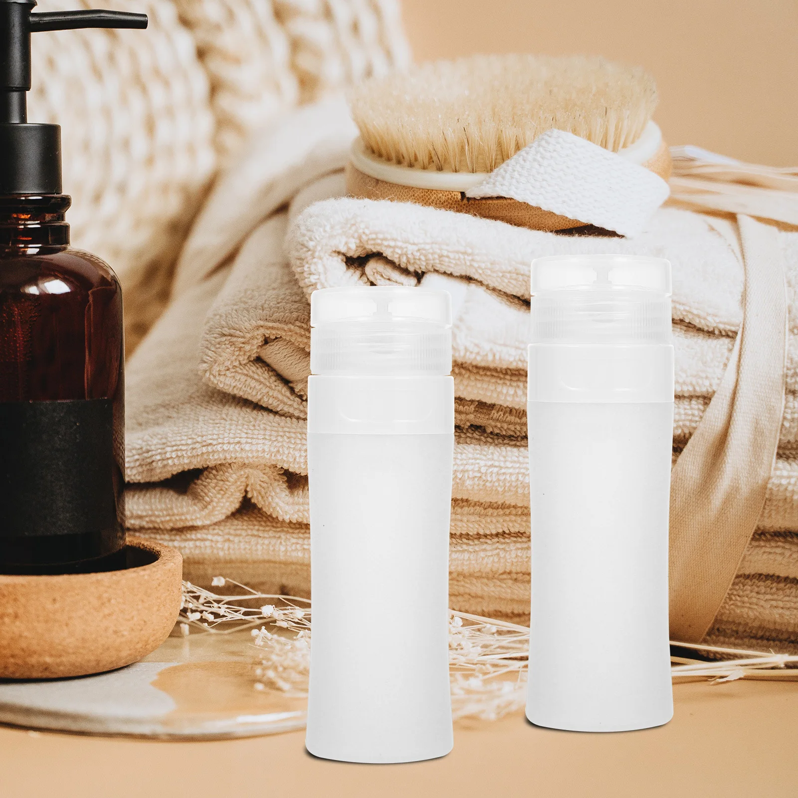 ขวดแชมพูซิลิโคน PP สำหรับเดินทาง ขวดใส่โลชั่นแบบพกพา ป้องกันการรั่วซึม ขนาดเล็ก พกพาสะดวก สำหรับการเดินทางและกิจกรรมกลางแจ้ง