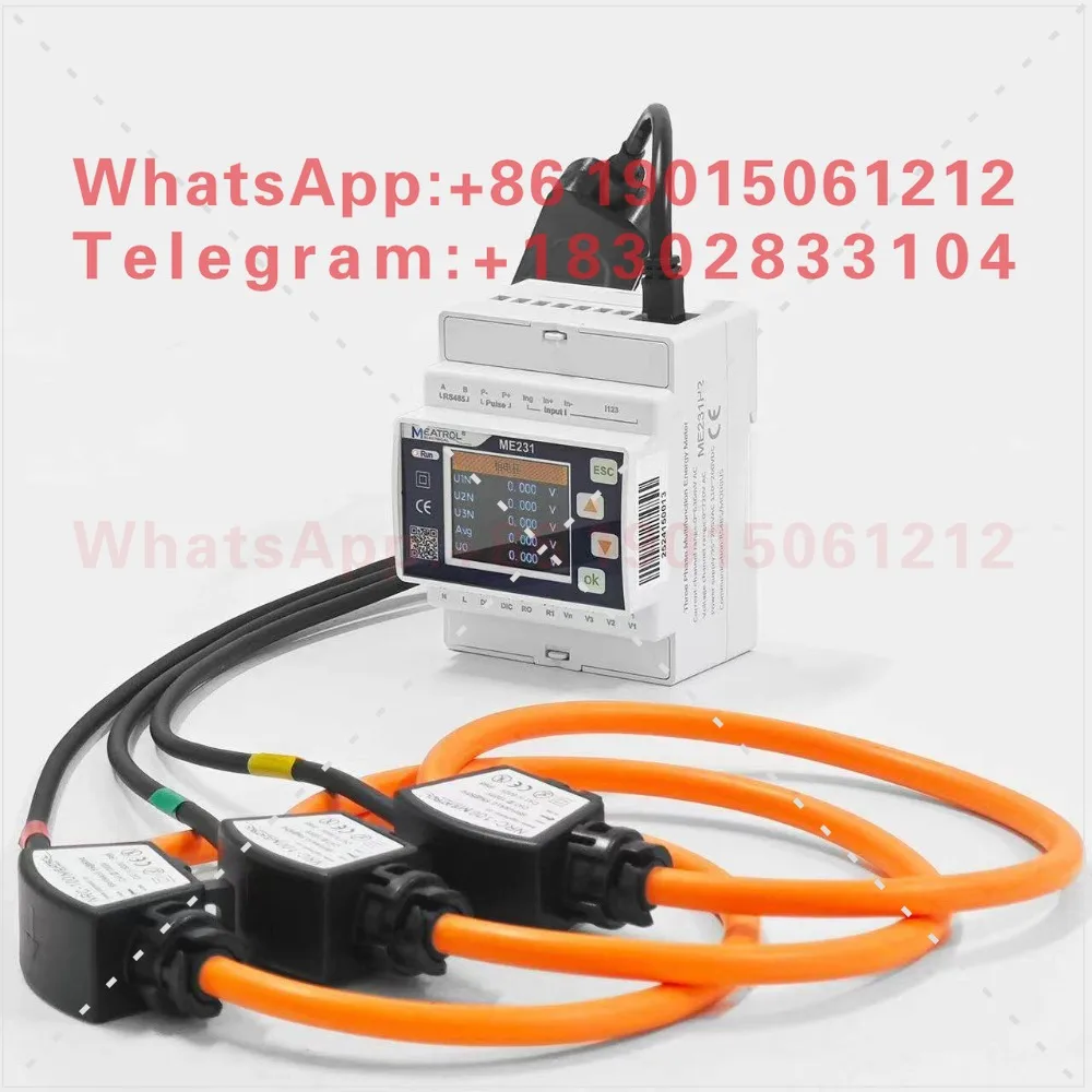 Electricity Meter ME231 Energy Meter Harmonic Detection Power Factor Electrical Parameters Copper Bar Current Metering