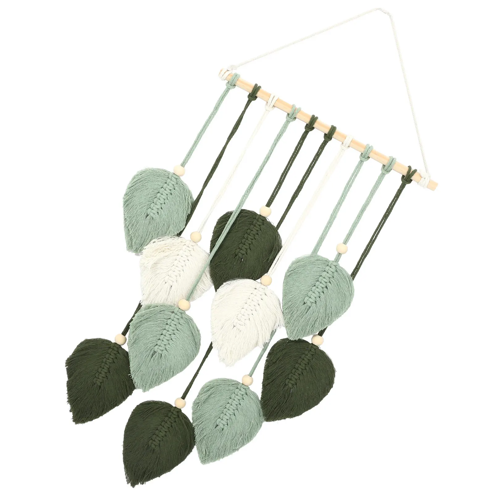 Boheemse wanddecoratie blad tapijt macramé geweven kunst voor thuis woonkamer slaapkamer kinderkamer handgemaakte decoratie interieur