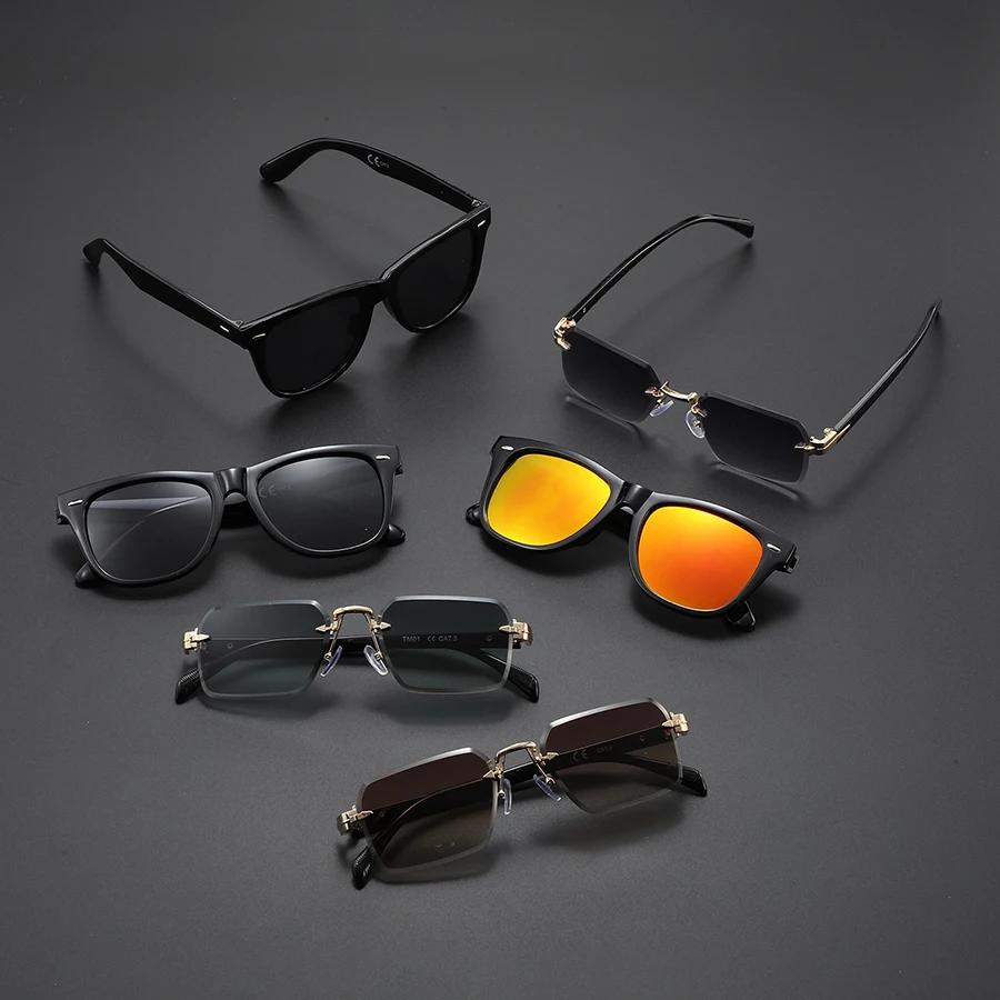 

Набор из 6 модных элегантных солнцезащитных очков для подарков, вечеринок и повседневного использования, стильный дизайн, комбинированный комплект