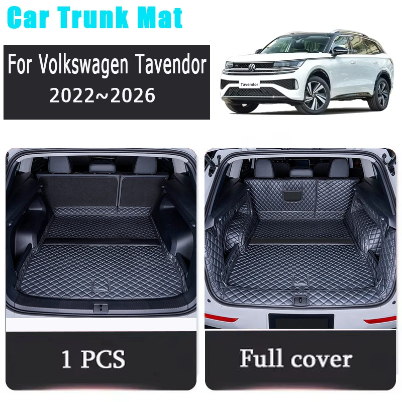 

Коврики в багажник автомобиля для Volkswagen VW Tavendor 2022 2023 2024 2025 2026 2027 5-местный кожаный чехол для хранения багажника автоаксессуары