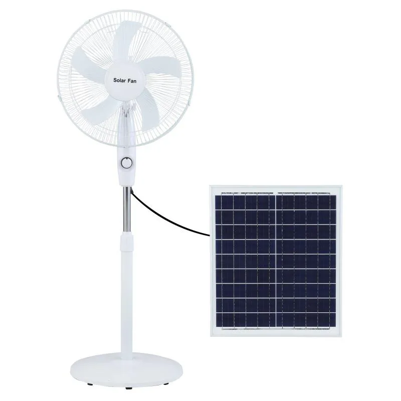 Table Fans 12Inch Rechargeable Power Solar Panel Energy Solar Electric Fan Lanterns Camping Led Light Solar Fan