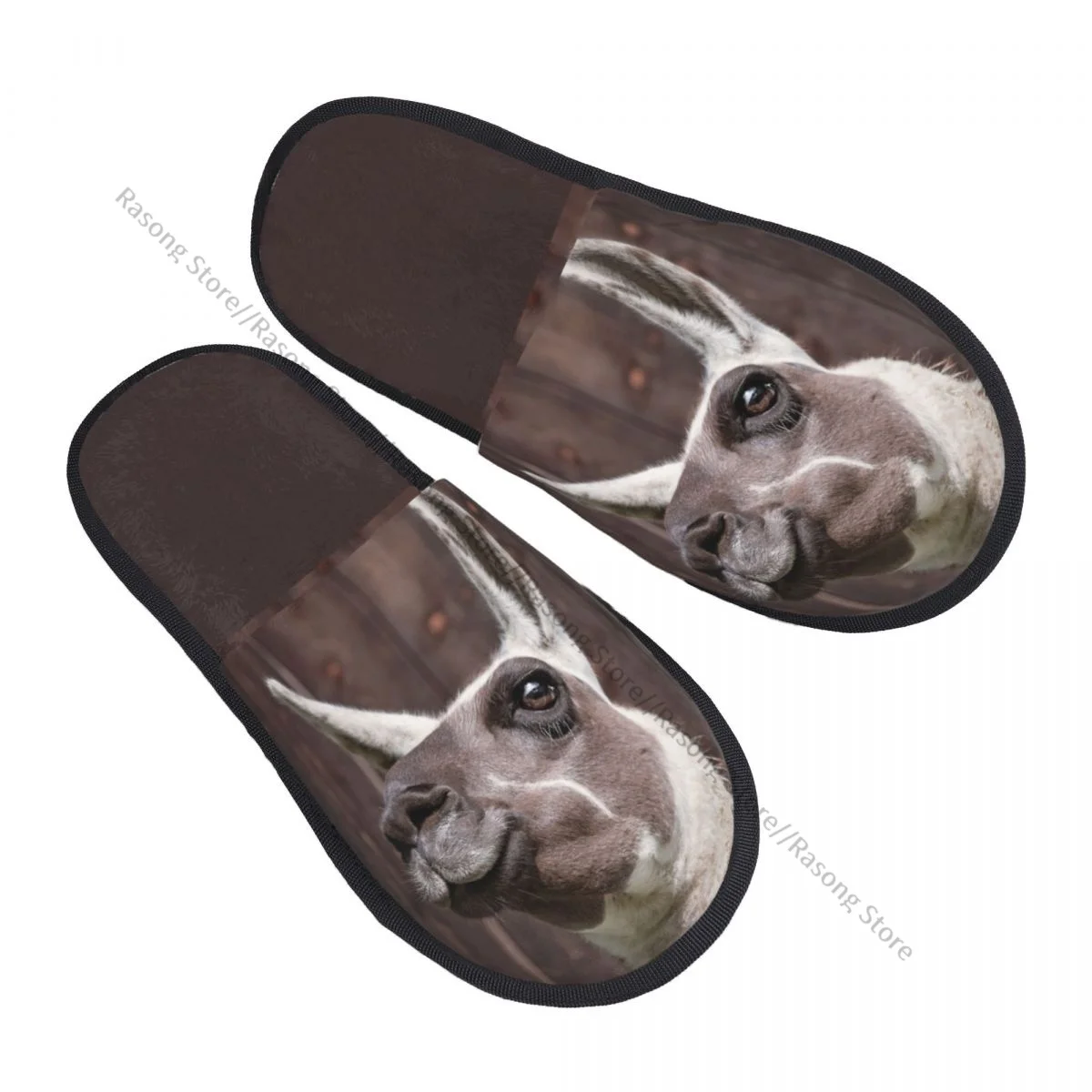 Winter Slipper Woman Man Fluffy Warm Slippers Llama Camel House Slippers Shoes