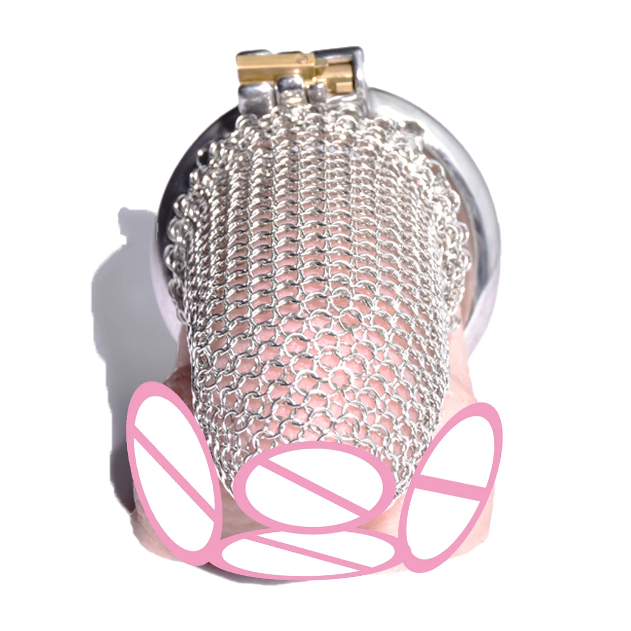 Bdsm Stainless Steel Mesh Chastity Cage Male Mesh Sexy Penis Lock Underpants Anti-escape Desire Control Cock Ring Adult Sex Toys