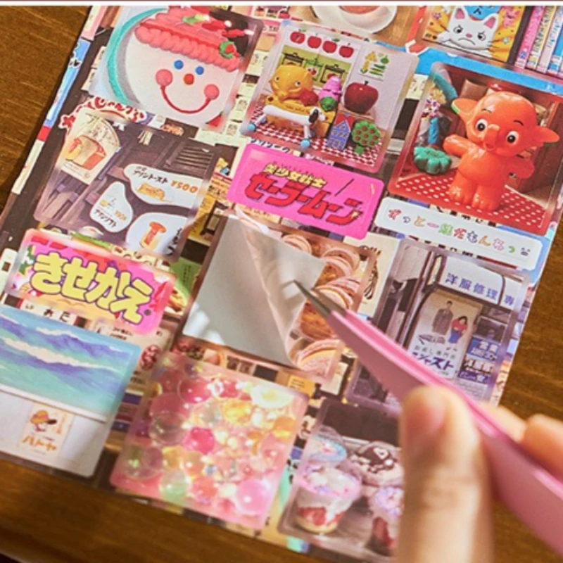 

20pcs New Retro Food Cake Decorative Stickers Laptop Kpop Toploader Sticker Book students Gift School Stationery