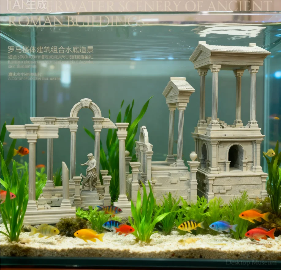 Dragon Flying Rabbit Dance European architectural combination, water scenery, aquatic landscape LTCP-420