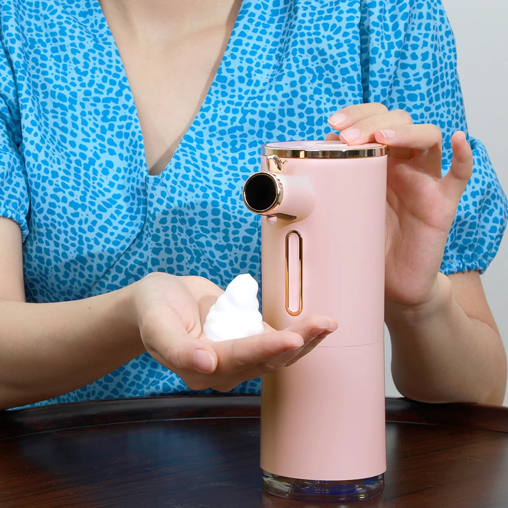 Interhasa! Dispensador automático de jabón para baño, dispositivo desinfectante de manos con carga USB, sin contacto, de espuma dispensador de jabón