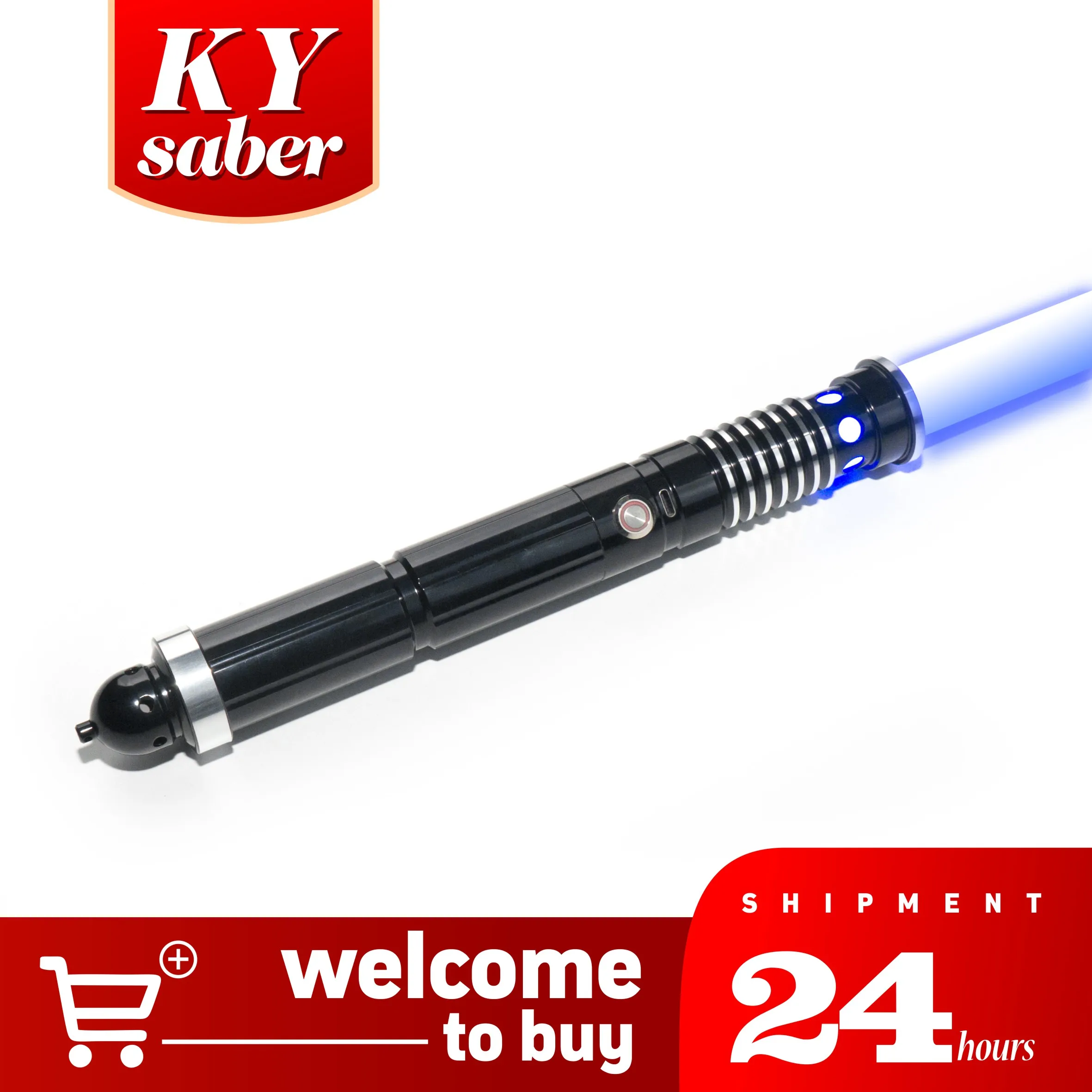 

X031-RGB Pixel Smooth Swing Lightsaber Metal Handle Heavy Dueling Colors Change Force Varety Sounds Blaster Laser Sword Toys