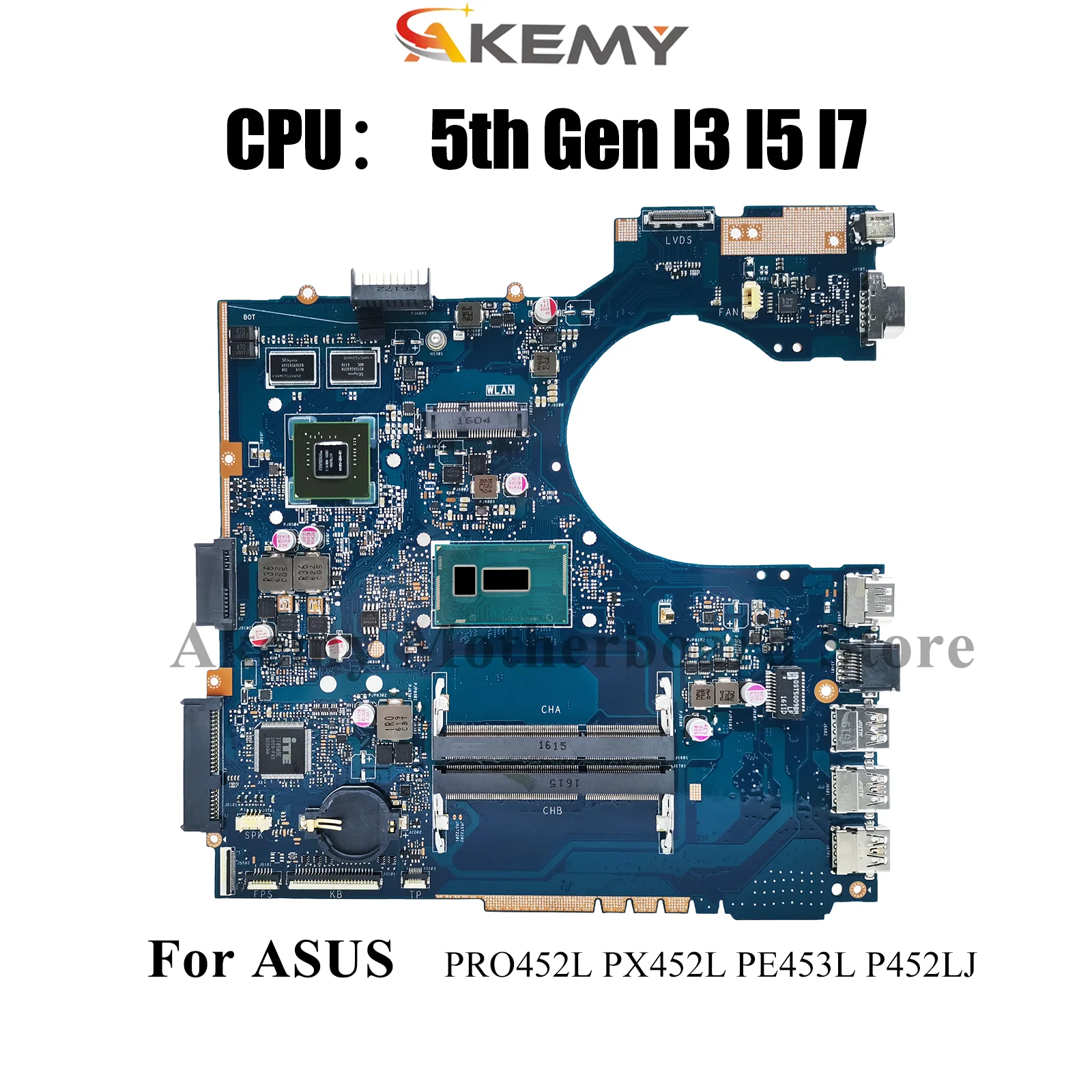 

P452LJ Материнская плата для ноутбука ASUS PX452L PRO452L P452LJ PE453L P452L Материнская плата для ноутбука с процессором I3 I5 I7 100% тест ОК быстрая доставка