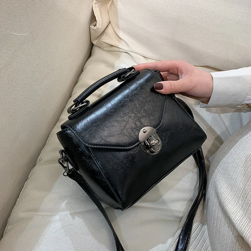 Kleine Quadratische Taschen Für Frauen Mode Einfarbig Designer Umhängetasche Umhängetasche Vintage PU Leder Handtaschen Weiblichen Beutel Bolsa – Detail 19