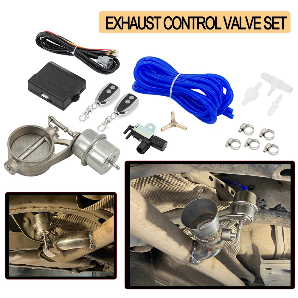 Free Shipping Stainless Steel Exhaust Control Valve Vacuum Actuator Cutout  With Weld Bend Pipe And Reducer Pipe