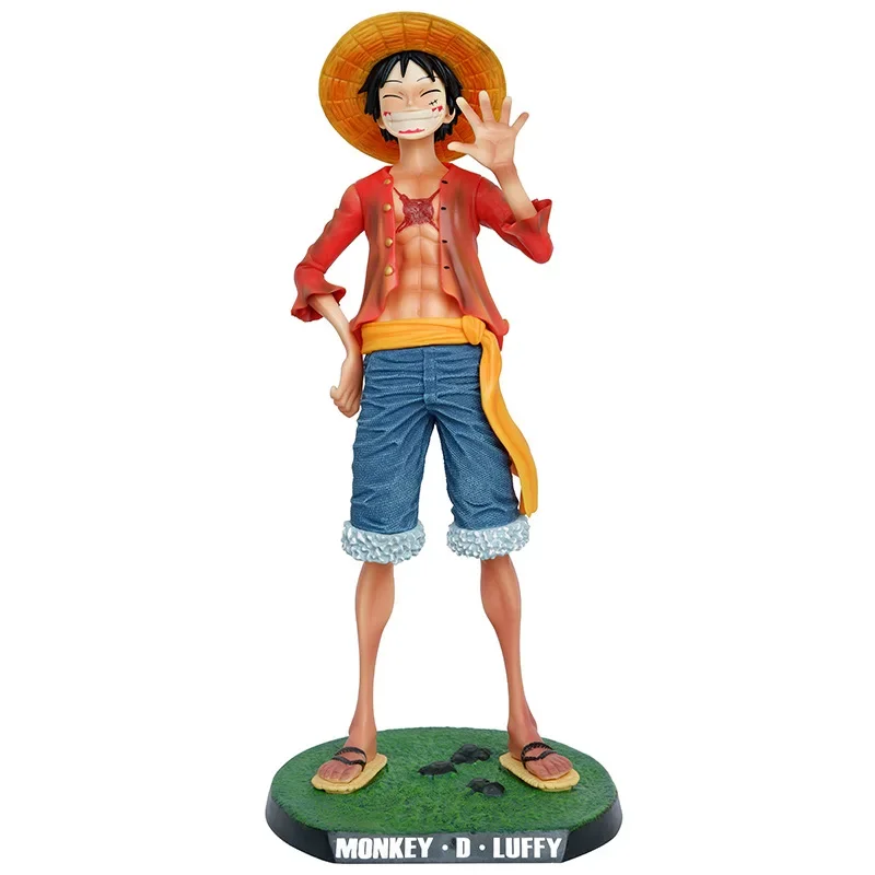 40.5cm One Piece Figure Luffy Straw Hat Smiley GK 1/4 Oversized Anime Figures Big Figurine PVC Statue Model Collection Toy Gifts