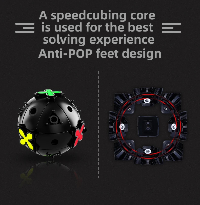 Qiyi-ترس شفاف أسطواني ، مكعب سحري ناعم ، طلب ثالث ، SMD