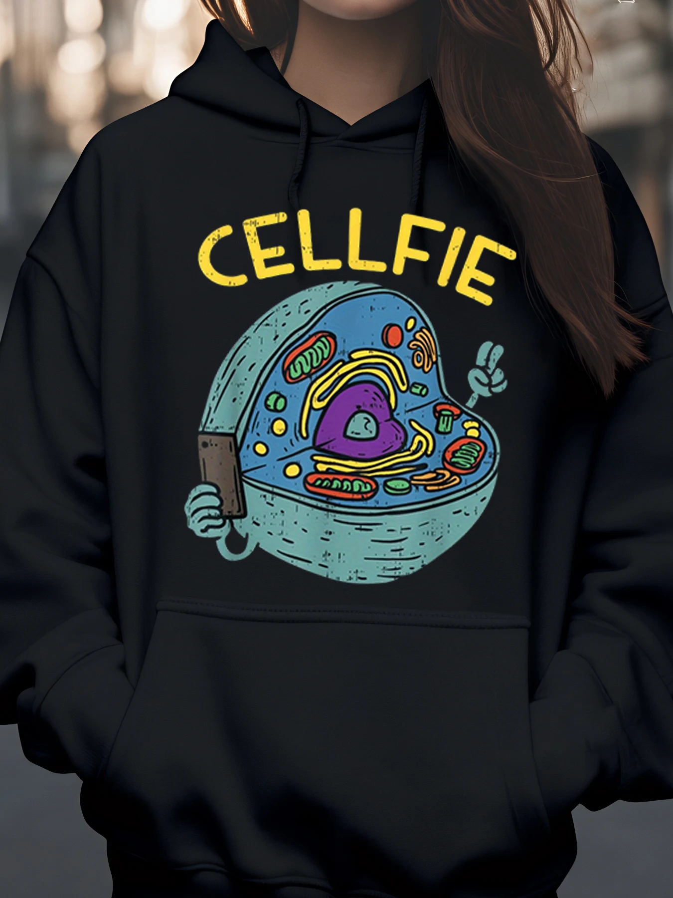 

Толстовка с принтом Cellfie Cell Biology для любителей науки, повседневная одежда для студентов и учителей