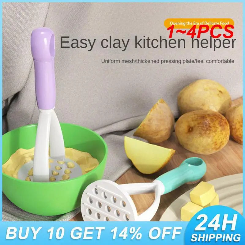 1~4PCS Potato Pusher Durable Potato Masher Fruit And Vegetable Juice Machine Popular Mashing Mill Save Time